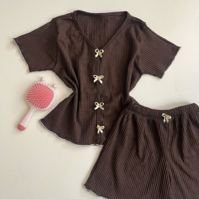 تیشرت و شورتک brown
